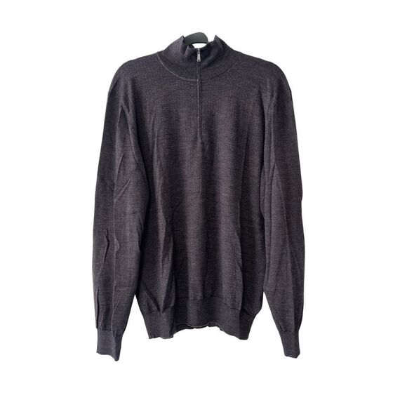 FIORONI CASHMERE MENS 1/4 ZIP SWEATER EURO SIZE 52 - Picture 1 of 6